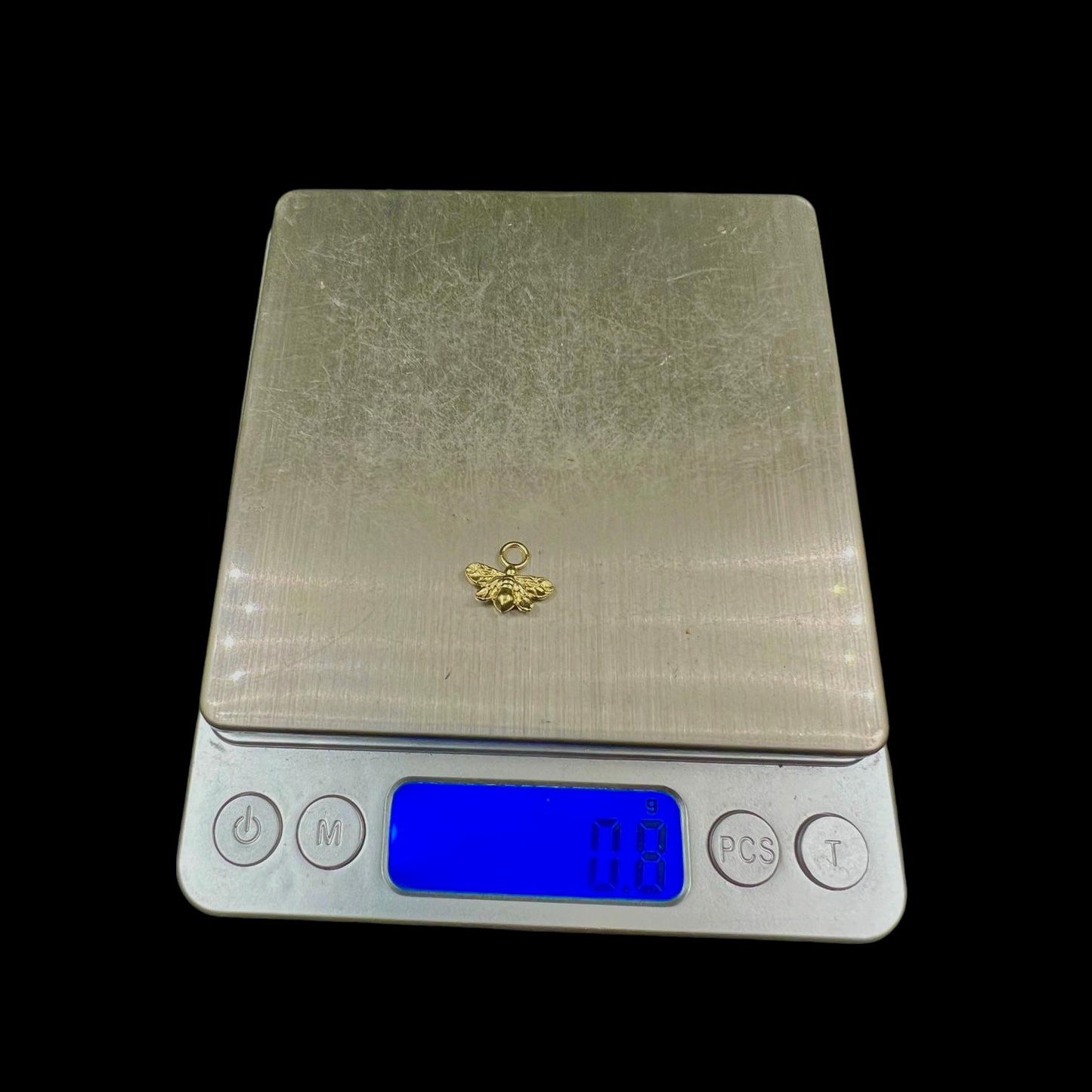 10 pcs brass charm small bees