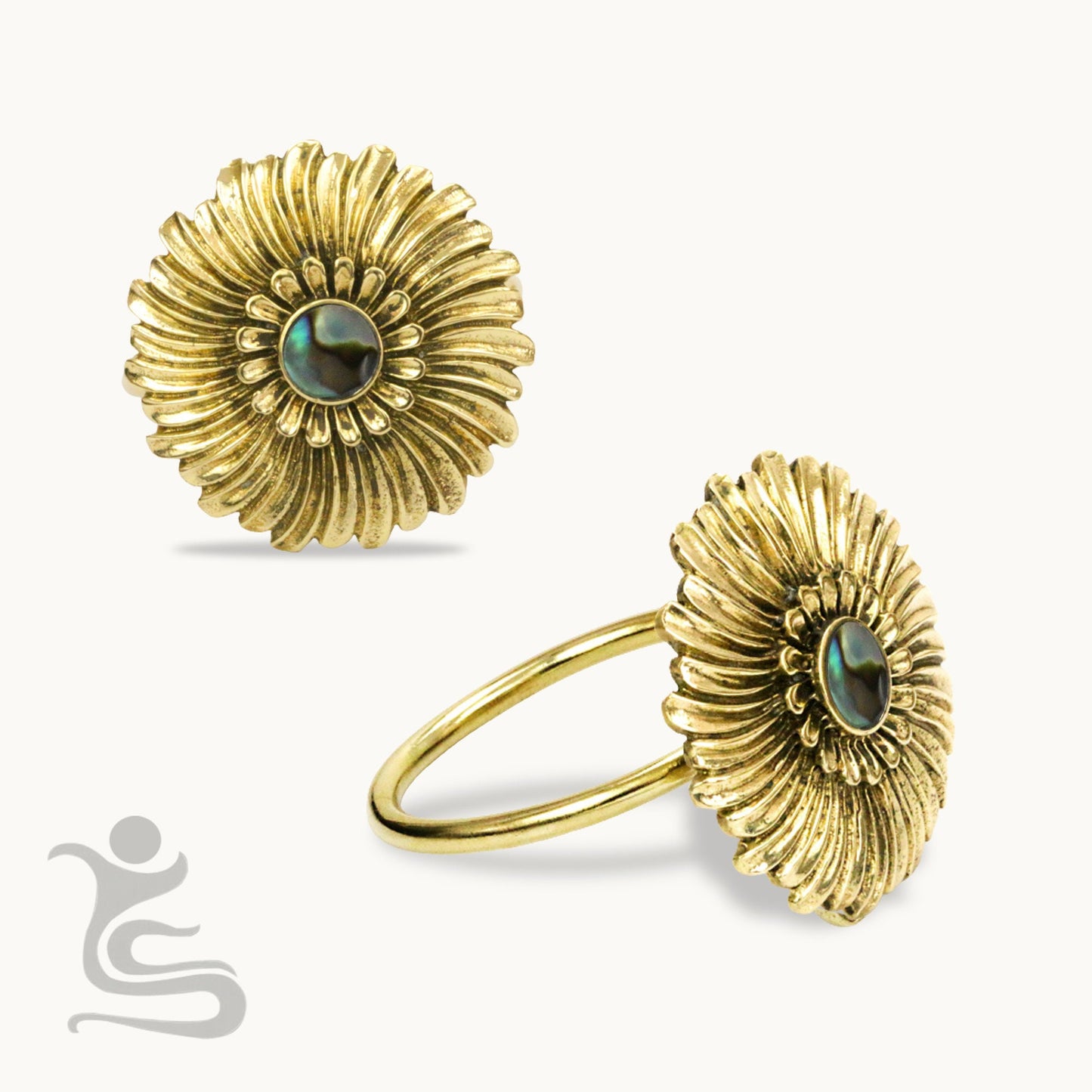 Bali and Roses Brass Napkin ring