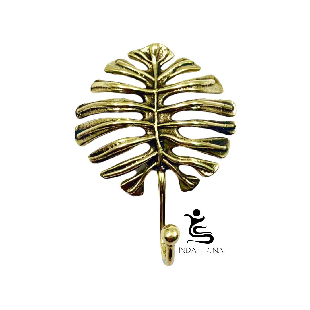 Leaf and Pineapple Brass Hook