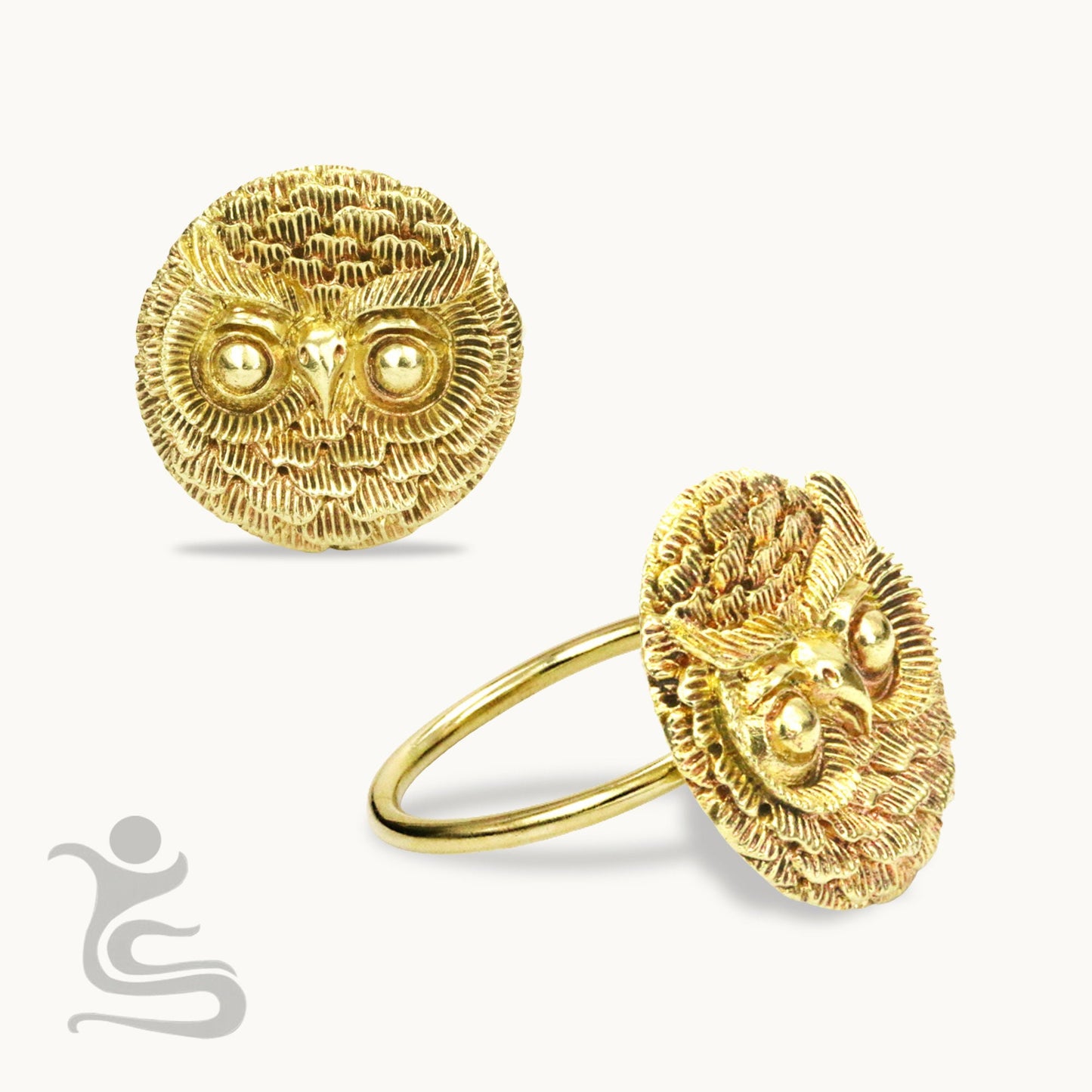 Bali and Roses Brass Napkin ring