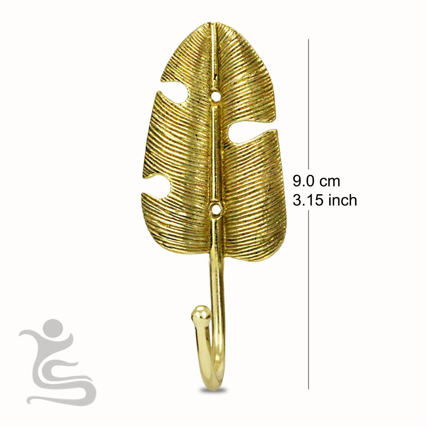 Leaf and flower Brass Hook