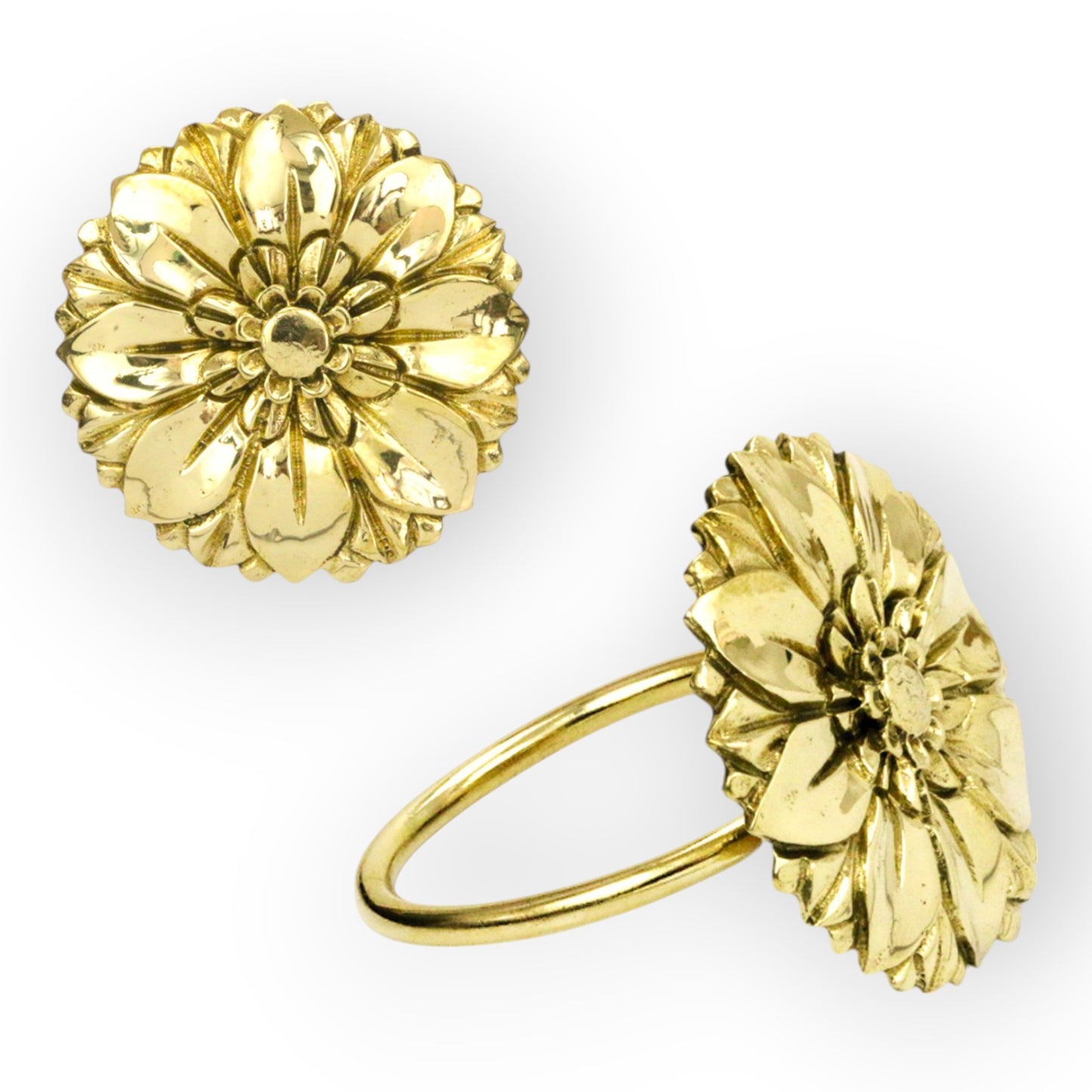 Bali and Roses Brass Napkin ring