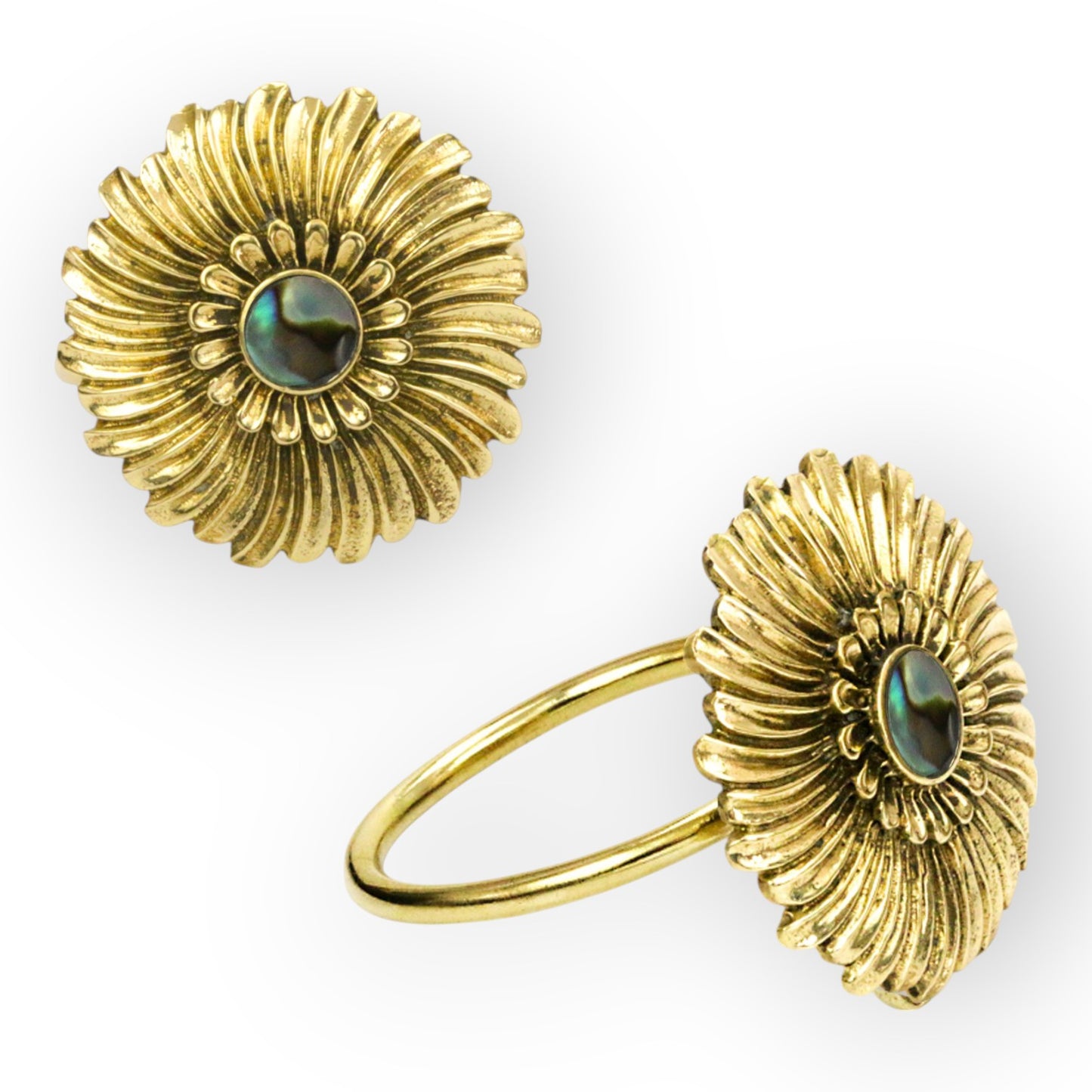 Bali and Roses Brass Napkin ring