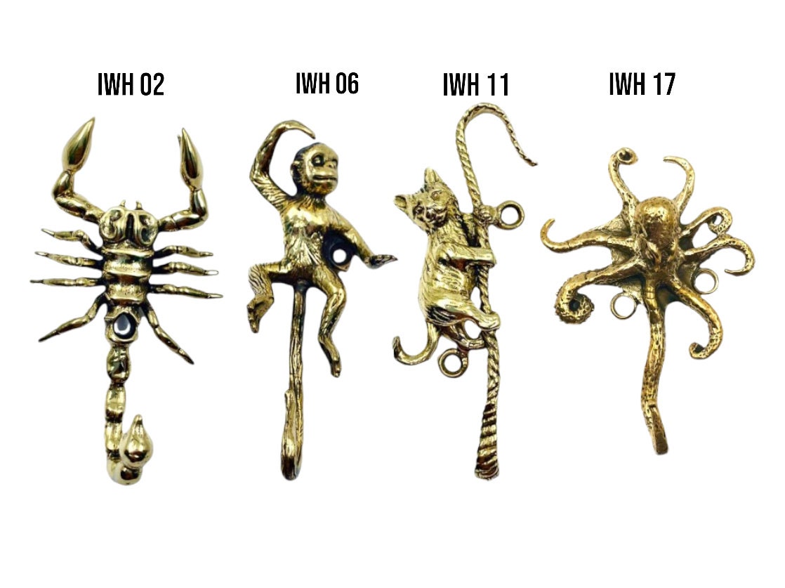Tiny Decorative Brass Hook