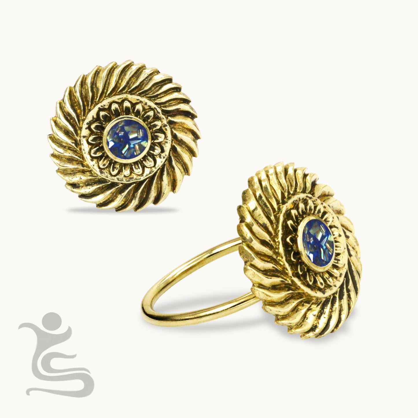Bali and Roses Brass Napkin ring