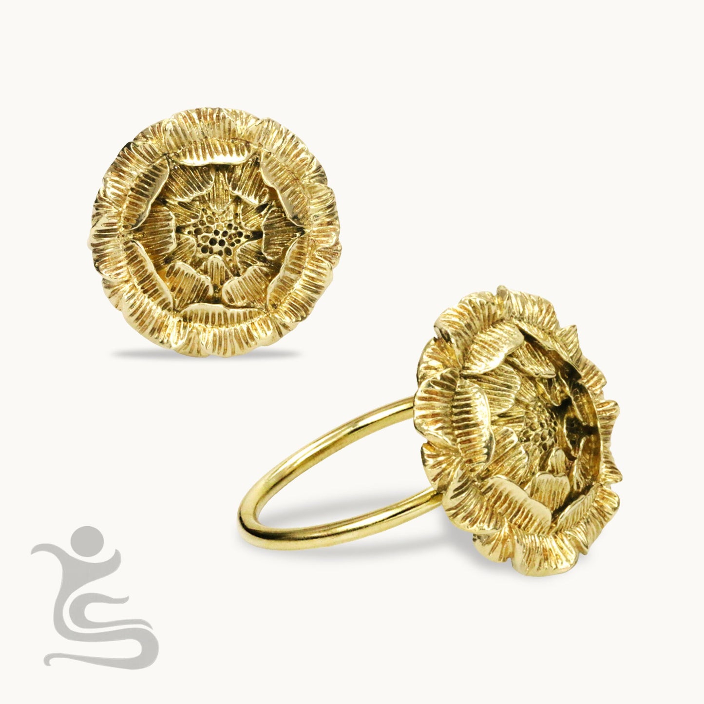 Bali and Roses Brass Napkin ring