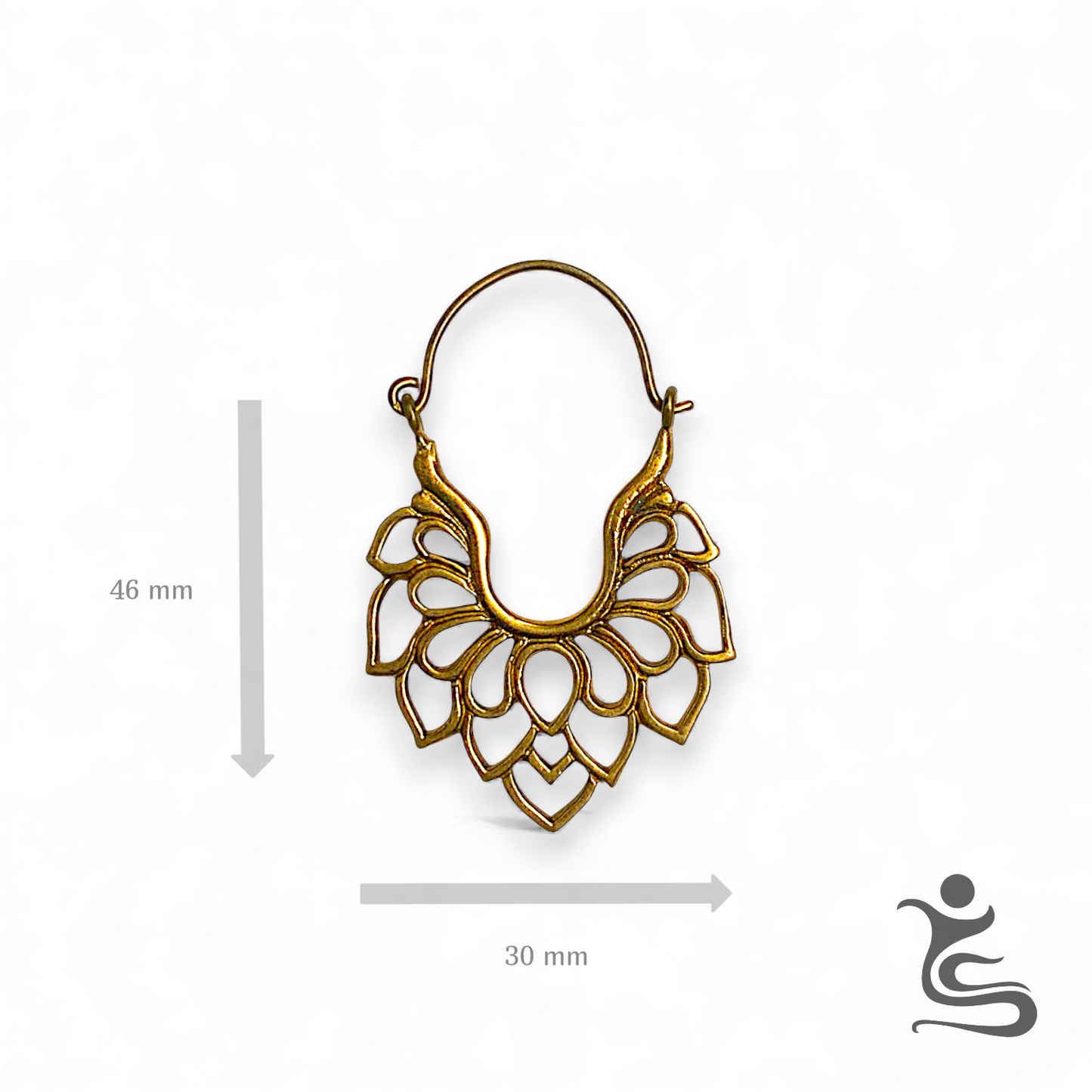 Brass Filigree Drop Earrings – Handcrafted Ethnic Leaf Design