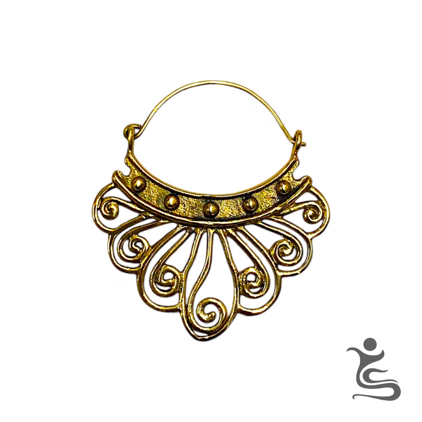 Brass Filigree Hoop Earrings - CODE: IE 037