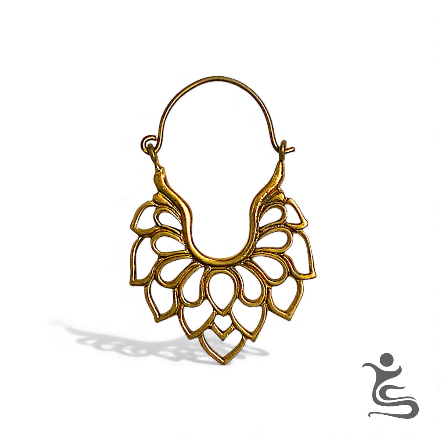Brass Filigree Drop Earrings – Handcrafted Ethnic Leaf Design