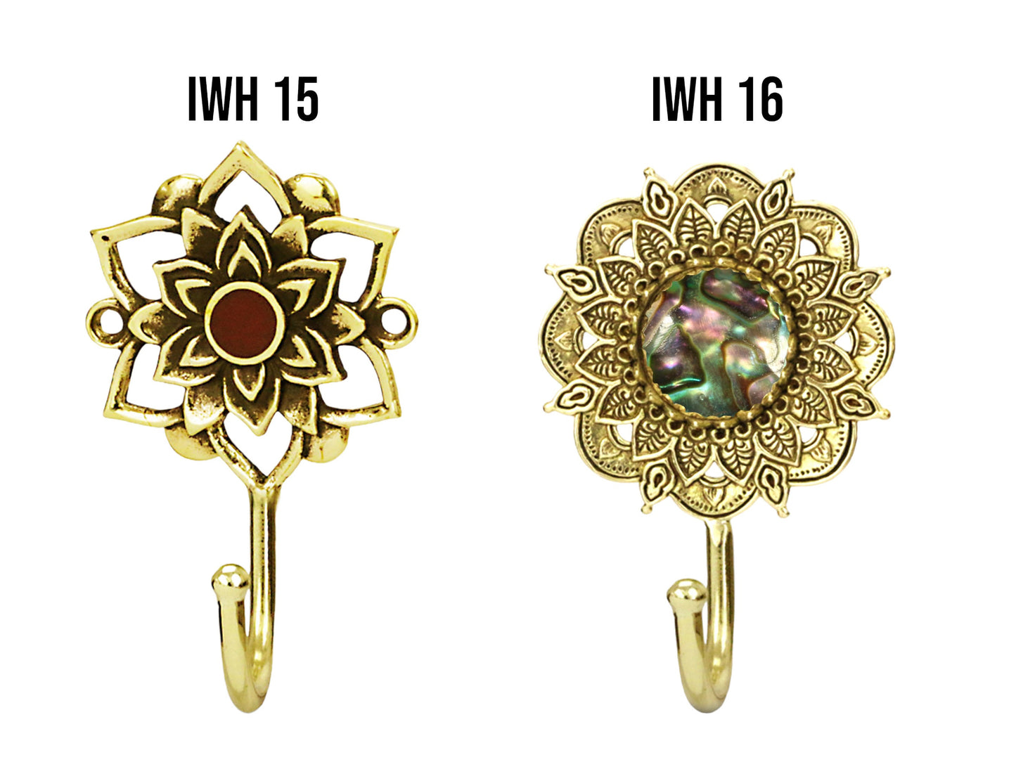 Mandala Brass Hook with inlays