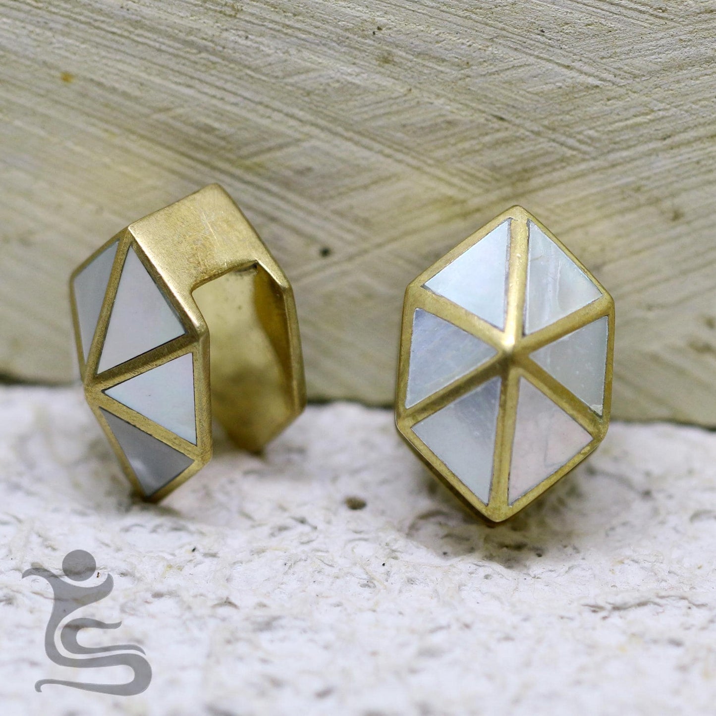 Ear Weights with mother of pearl inlayed code IW 019