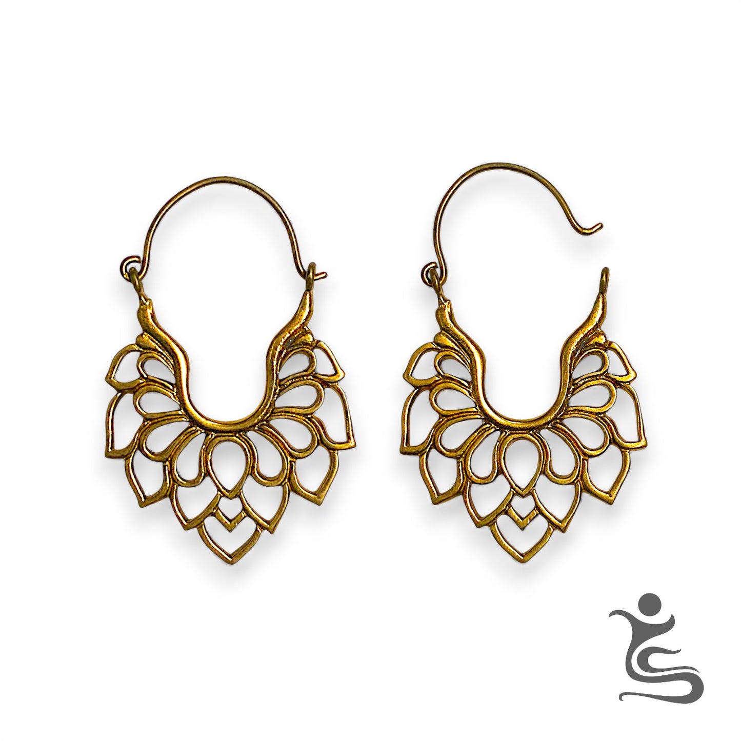 Brass Filigree Drop Earrings – Handcrafted Ethnic Leaf Design