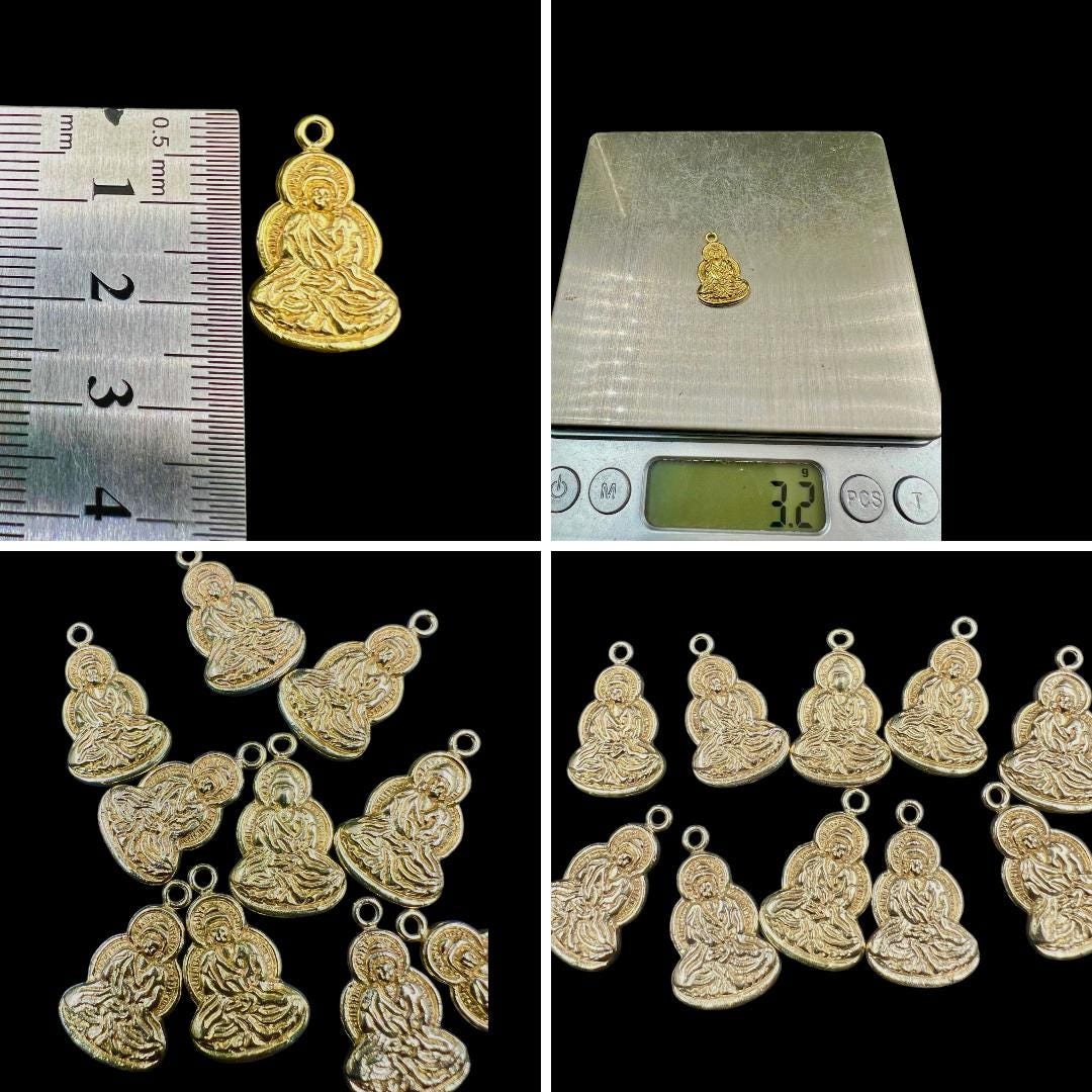 10 pcs brass charm abstract budha