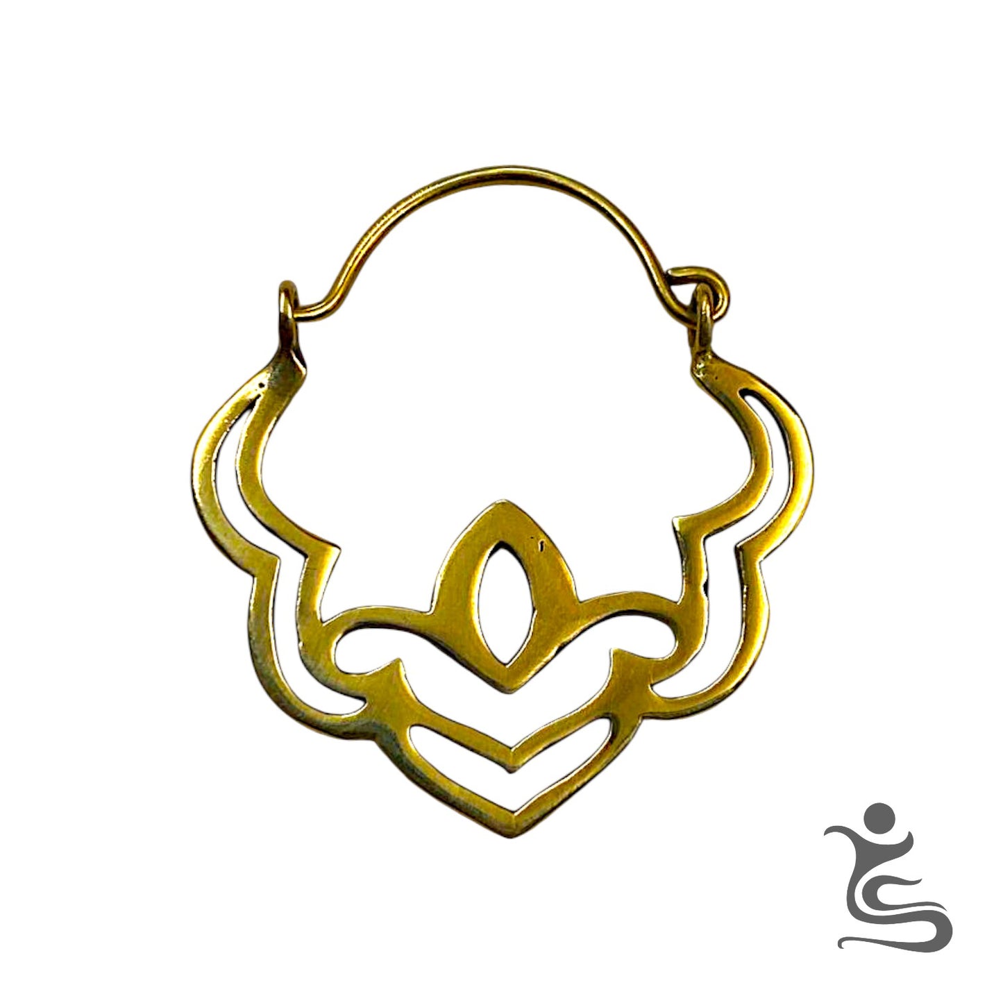 Lotus Curve Brass Earrings – CODE: IE 046
