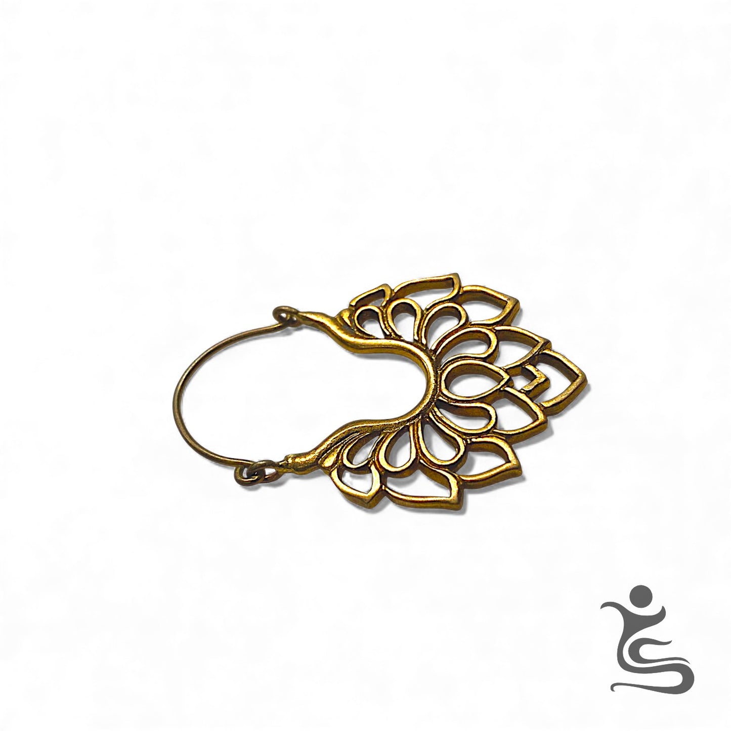 Brass Filigree Drop Earrings – Handcrafted Ethnic Leaf Design