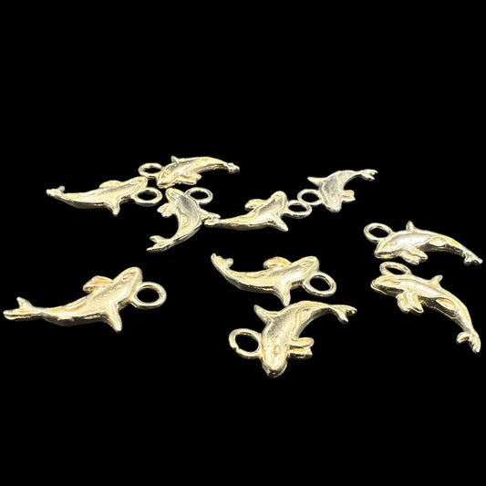 10 pcs brass charm sea horse