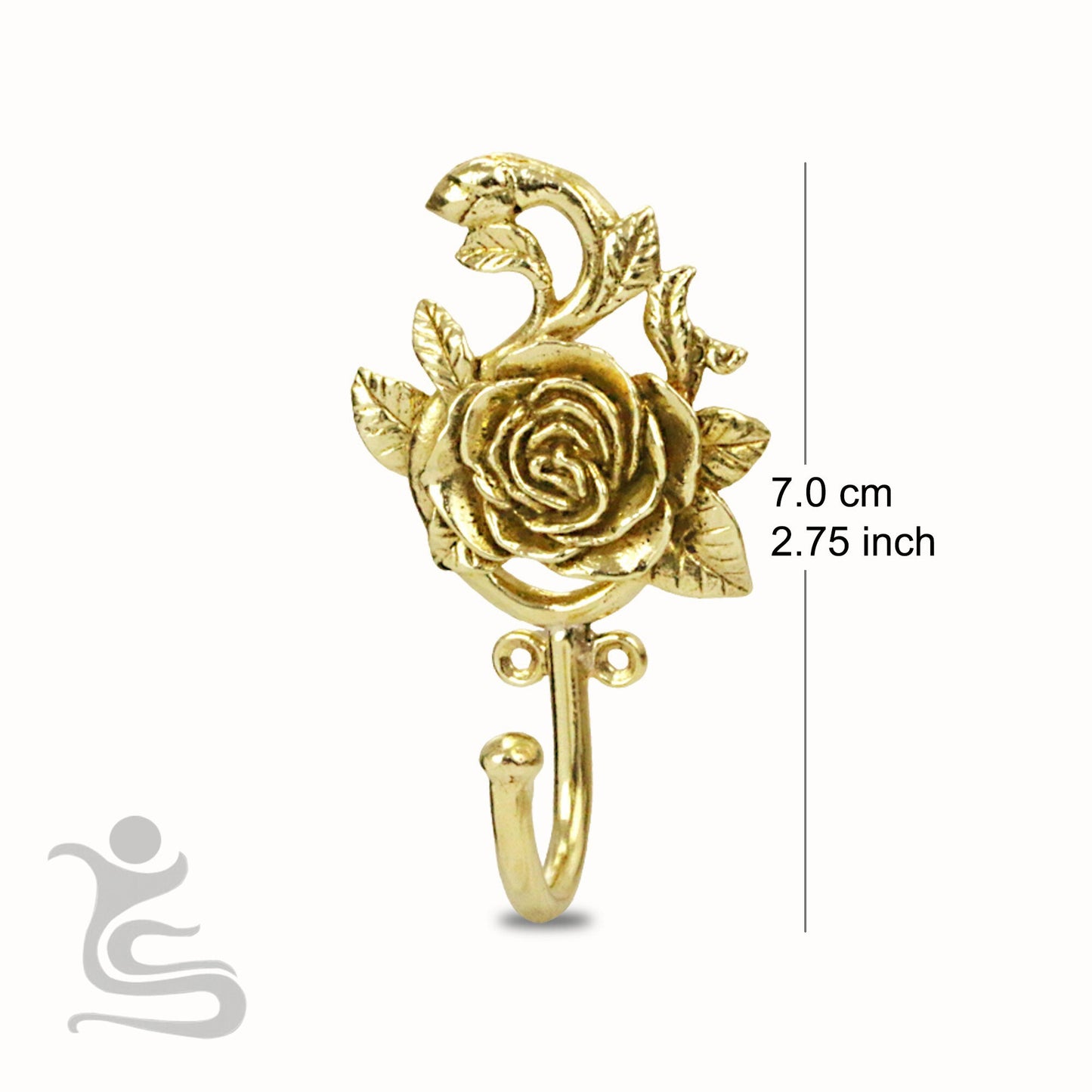 Leaf and flower Brass Hook
