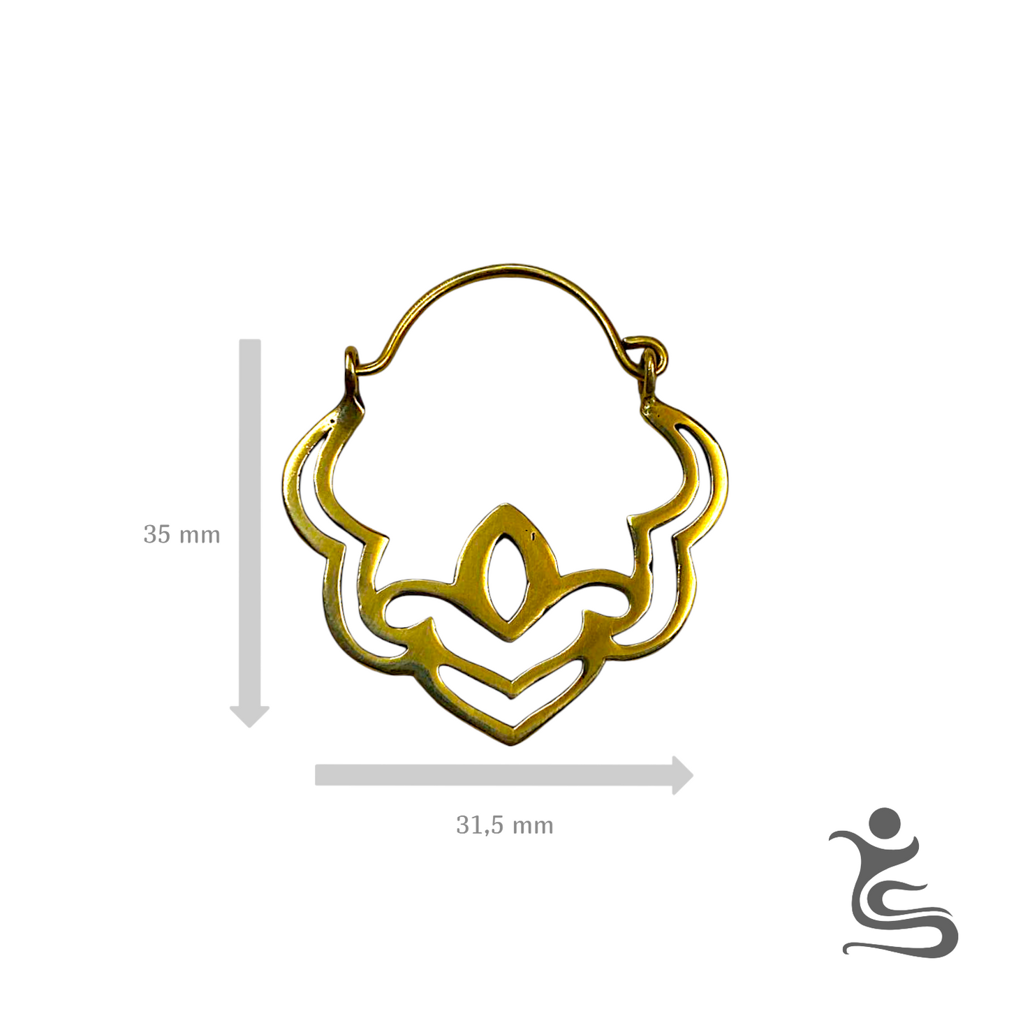 Lotus Curve Brass Earrings – CODE: IE 046