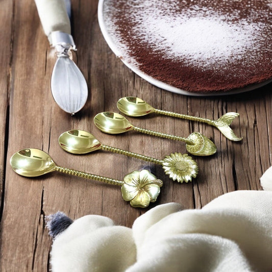 Decorative Brass Coffee Spoons