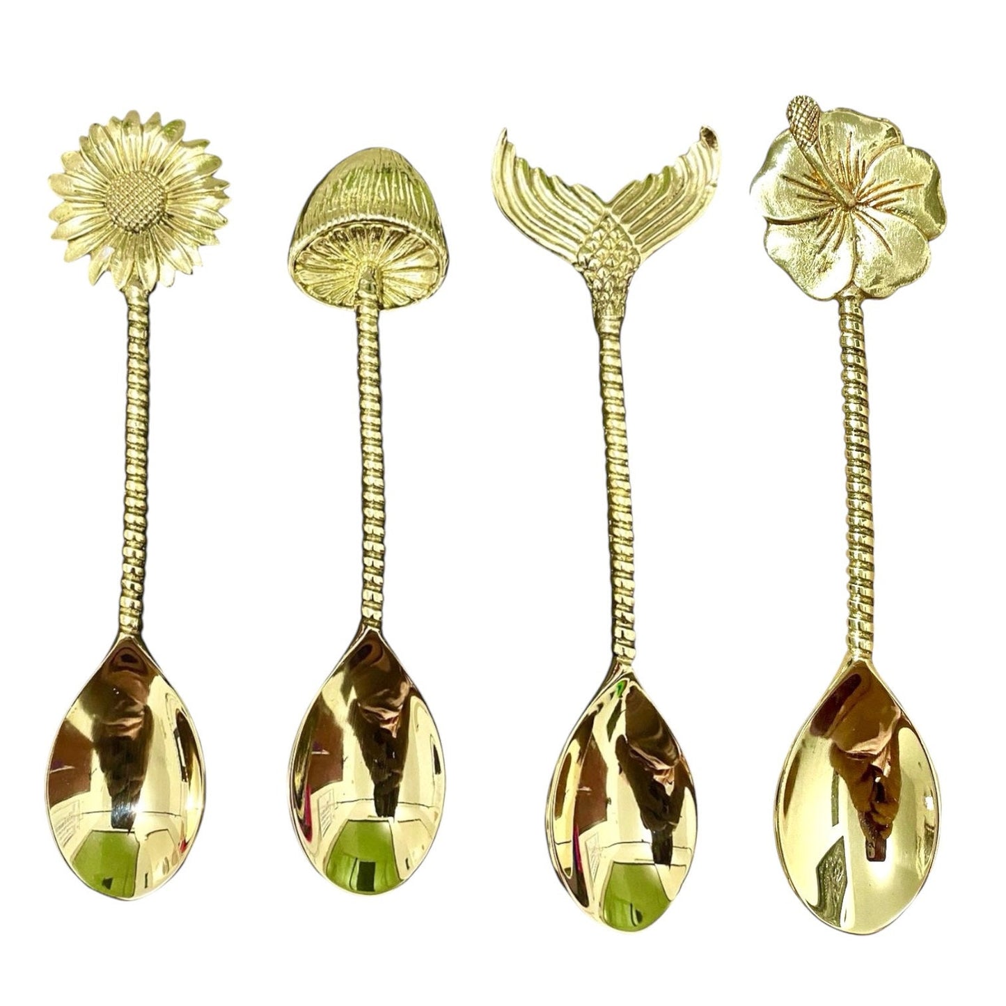 Decorative Brass Coffee Spoons