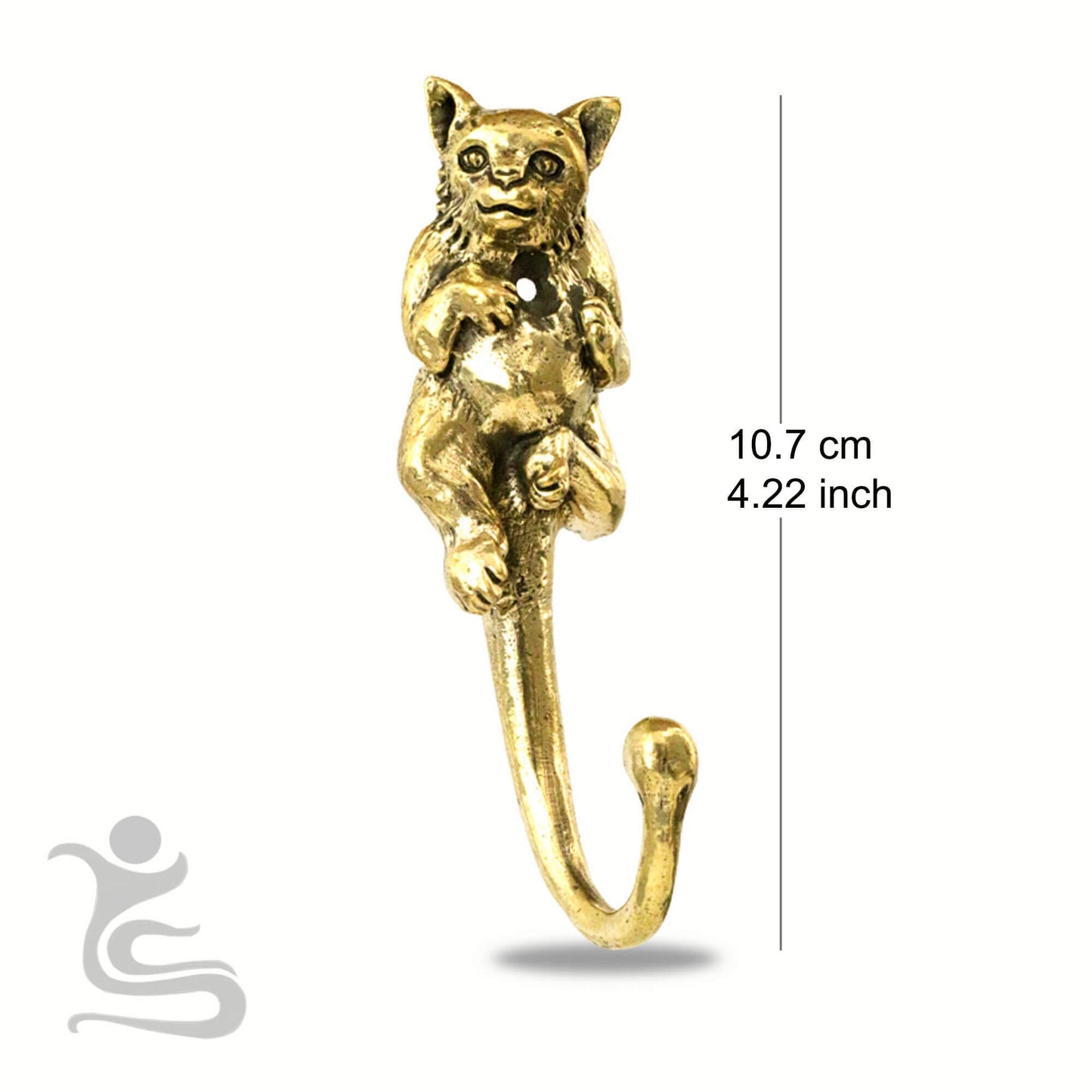 Cat decorative  Brass Hook
