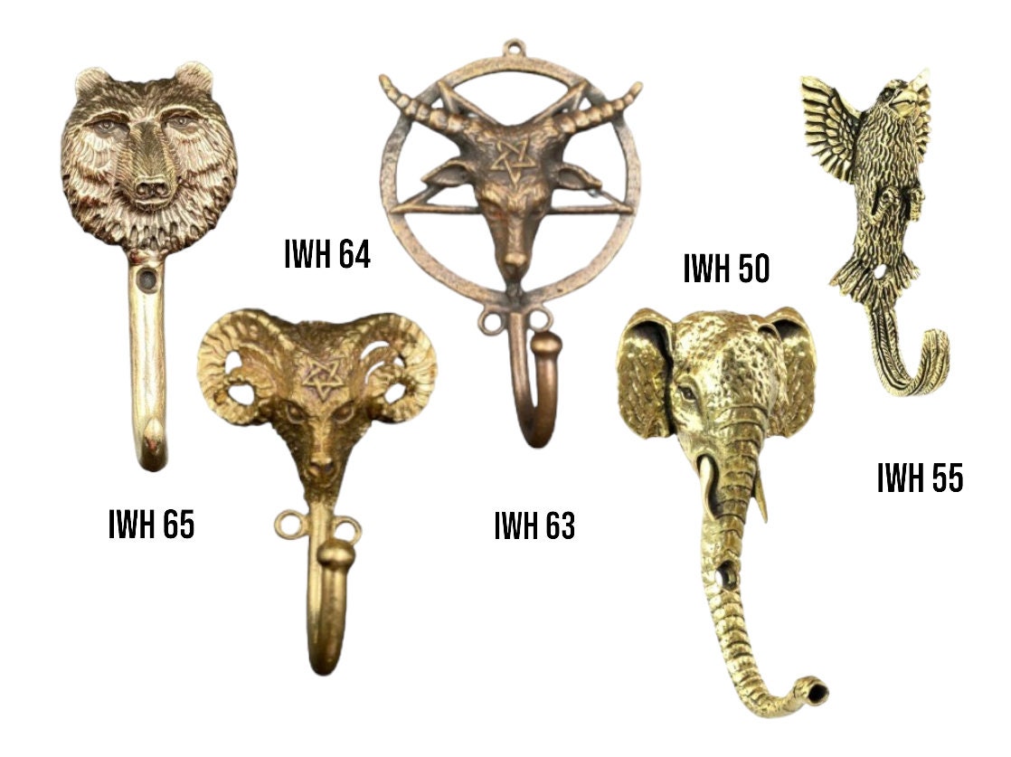 Intricate sculptured Brass Hook