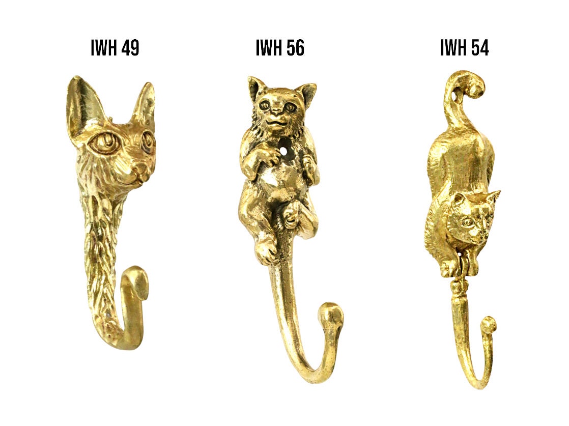 Cat decorative  Brass Hook