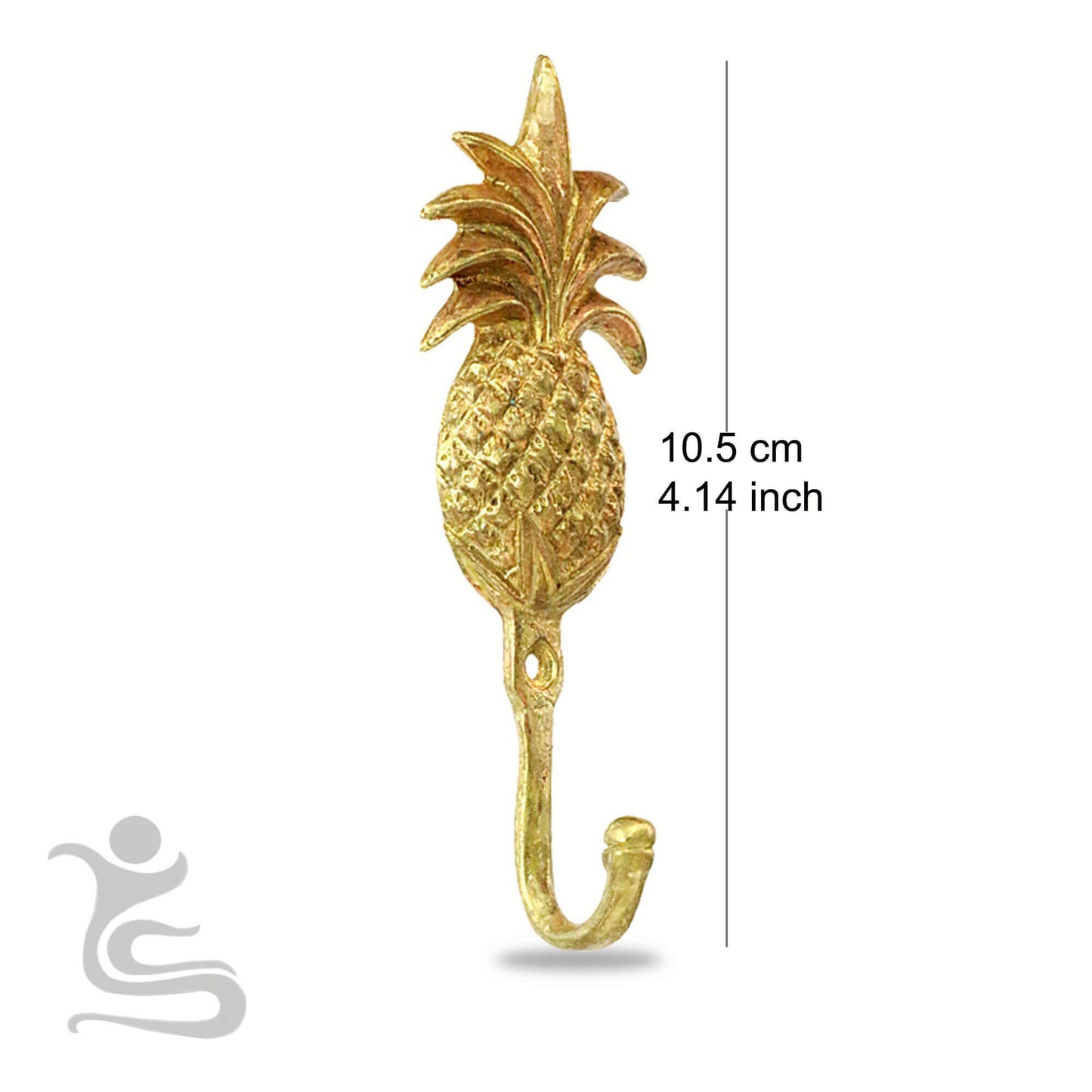Leaf and Pineapple Brass Hook