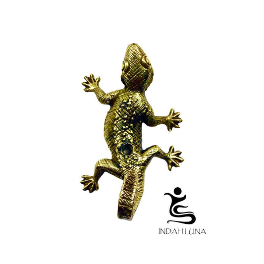 Snake and gecko  Brass Hook