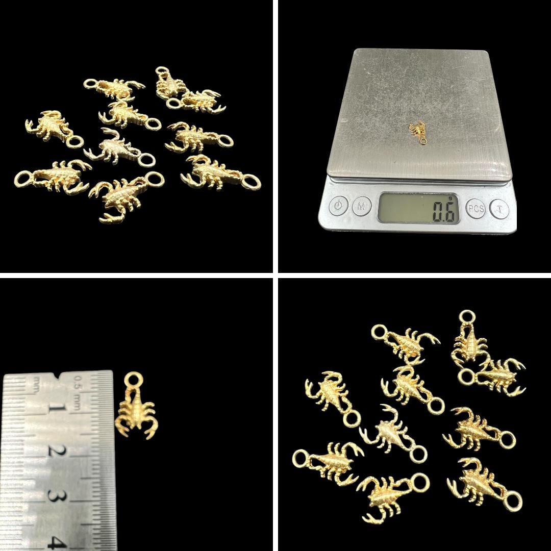 10 pcs brass charm scorpion