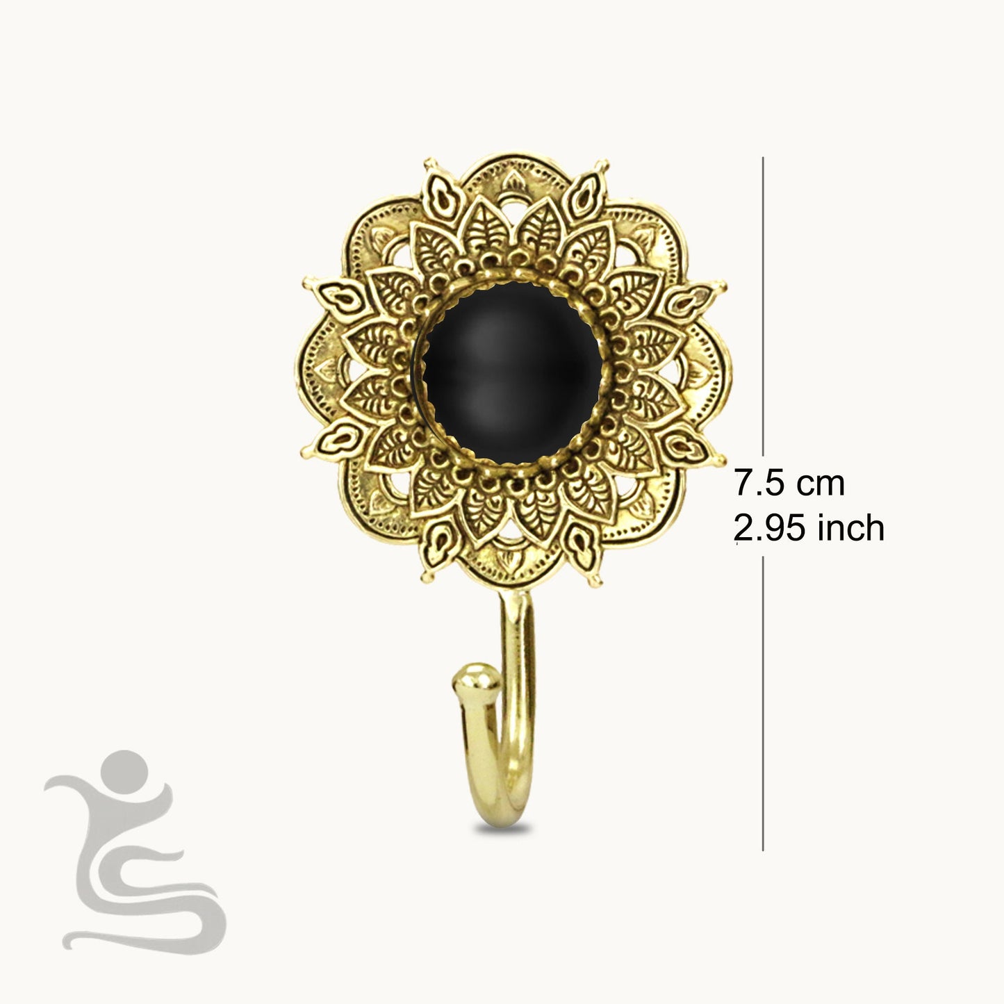 Mandala Brass Hook with inlays