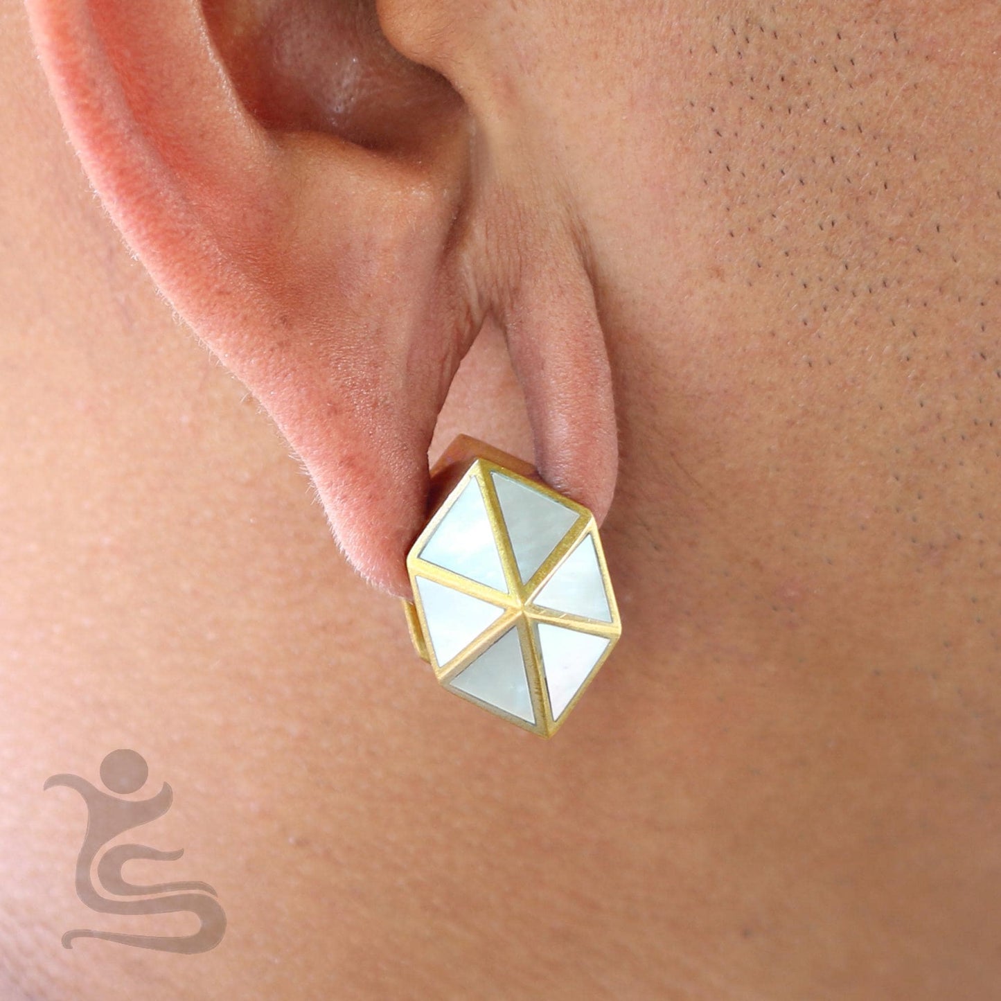 Ear Weights with mother of pearl inlayed code IW 019