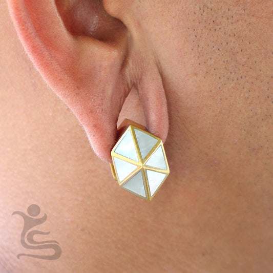 Ear Weights with mother of pearl inlayed code IW 019
