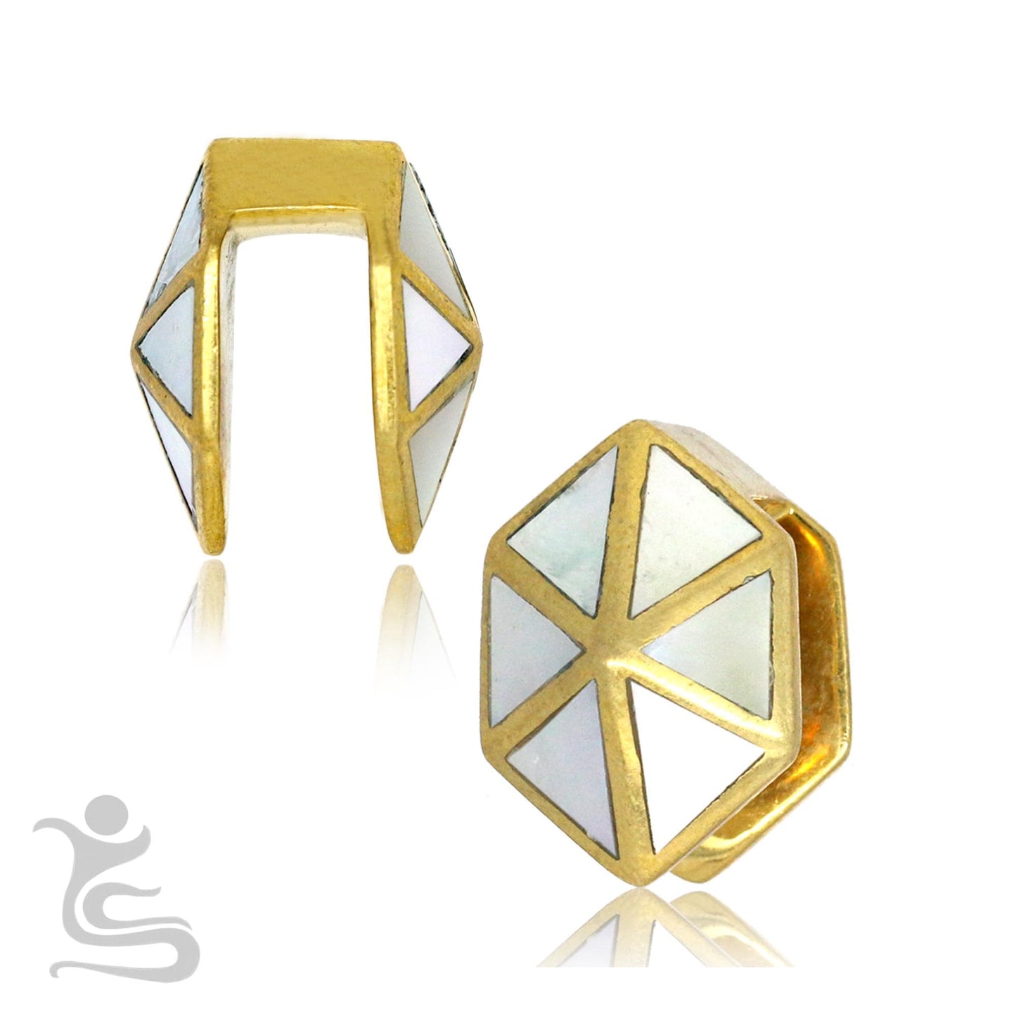 Ear Weights with mother of pearl inlayed code IW 019
