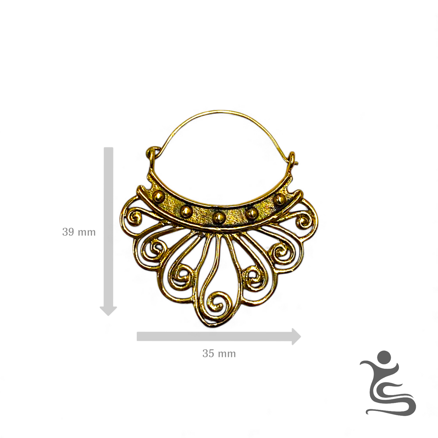 Brass Filigree Hoop Earrings - CODE: IE 037