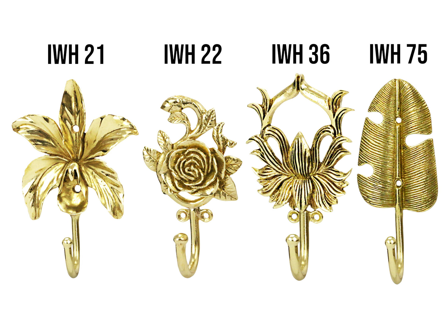Leaf and flower Brass Hook