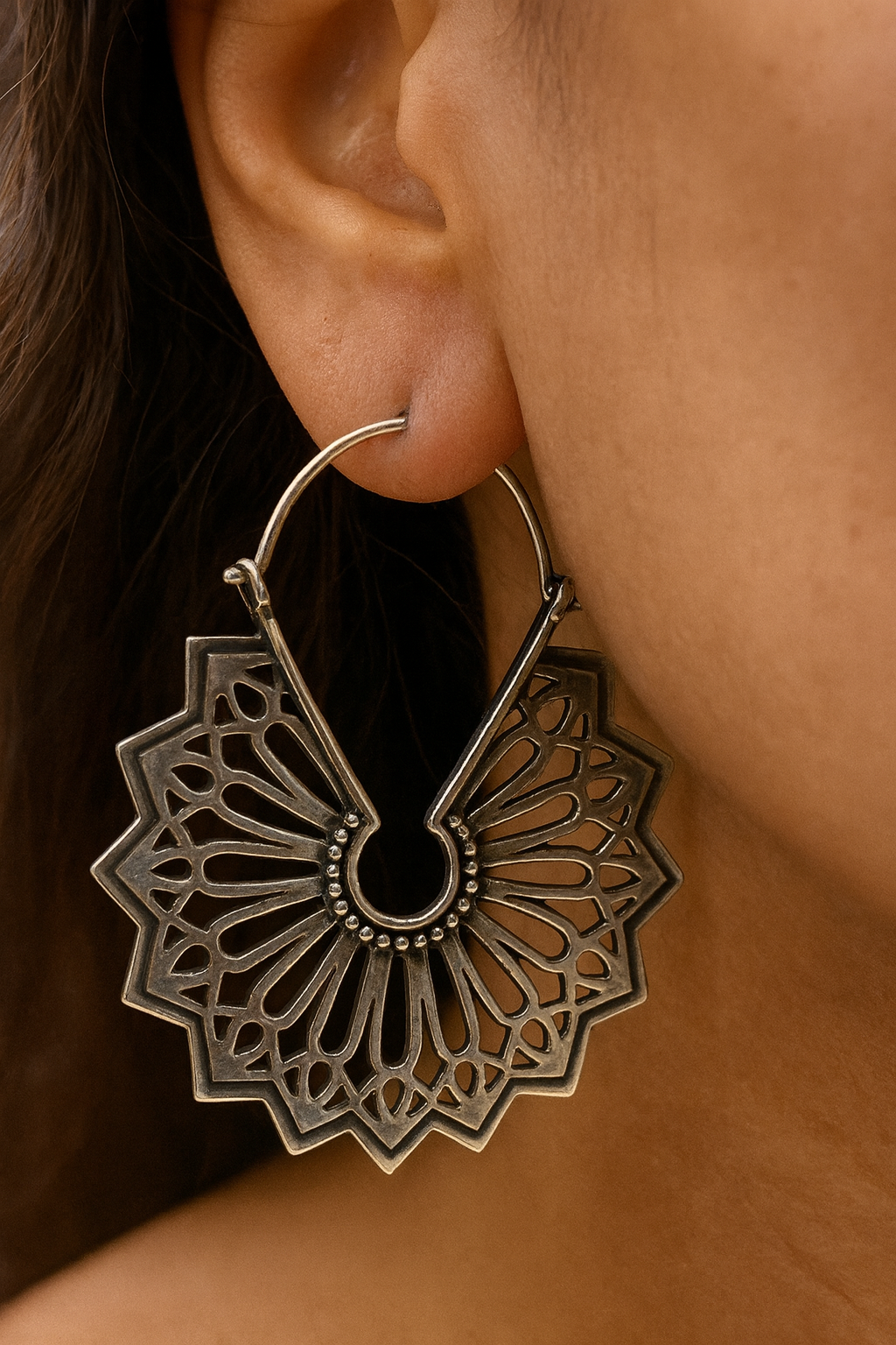 Premium White Brass Earrings – Elegant Minimalist Design