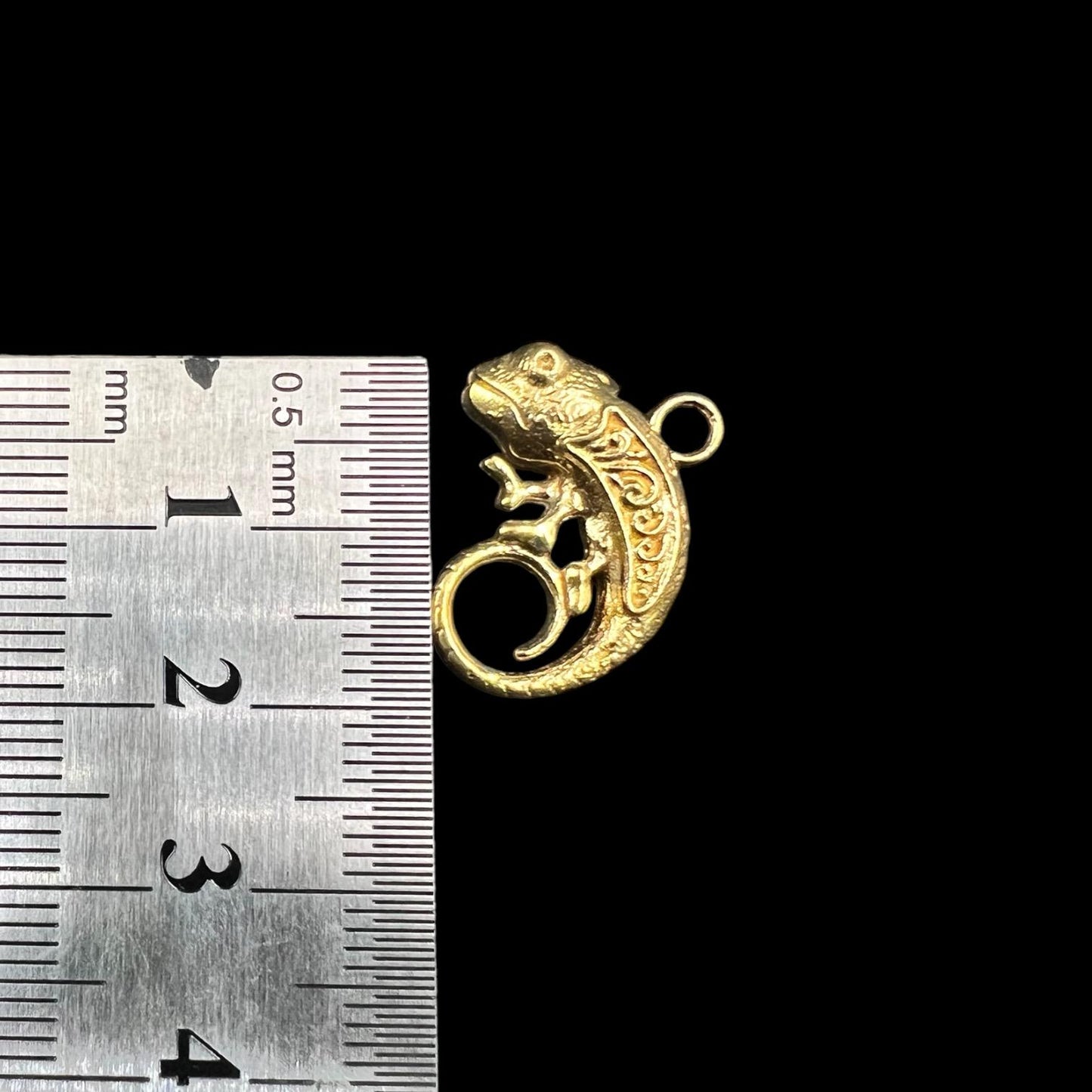 10 pcs brass charm camelion