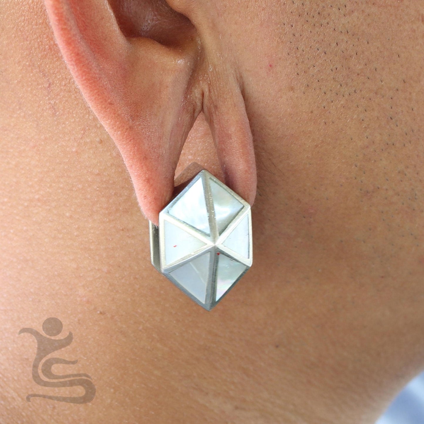 Ear Weights with mother of pearl inlayed code IW 019