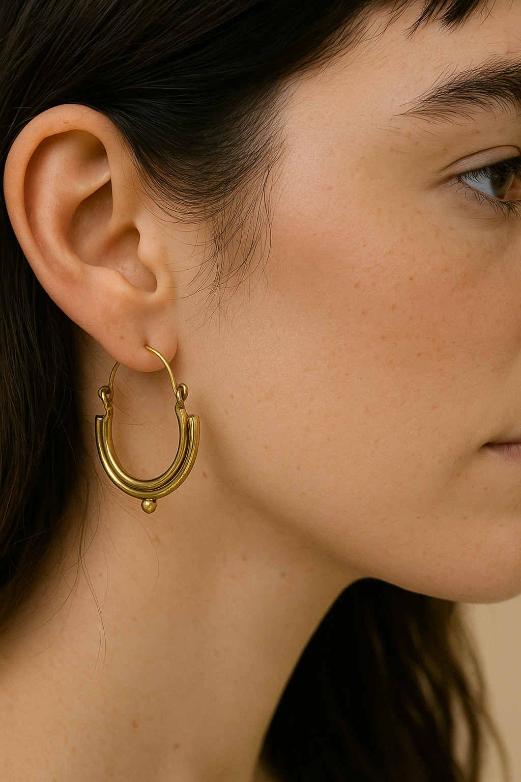 Elegant Brass Earrings – Timeless Minimalist Design for women