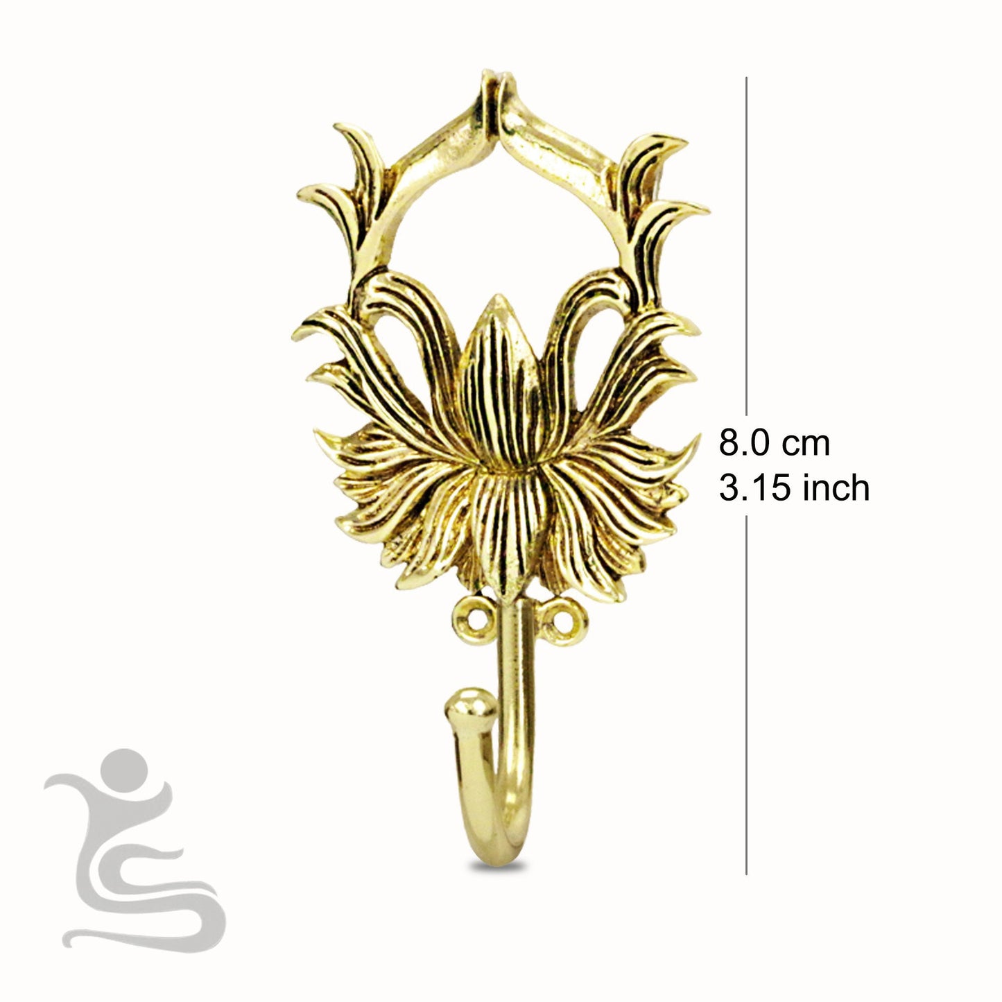 Leaf and flower Brass Hook