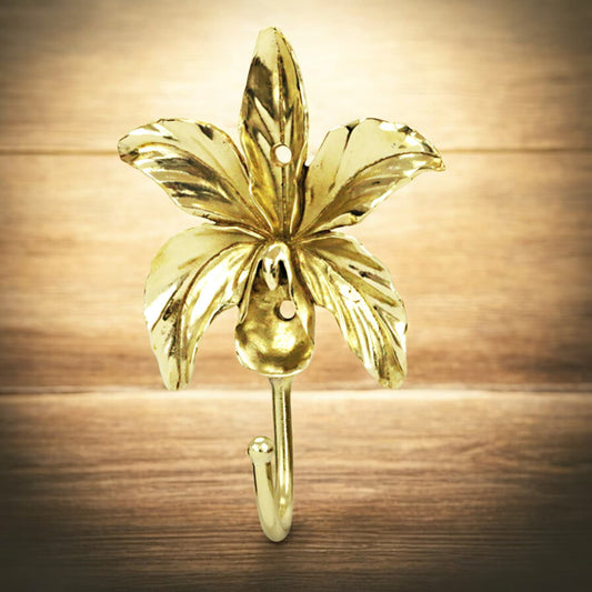 Leaf and flower Brass Hook