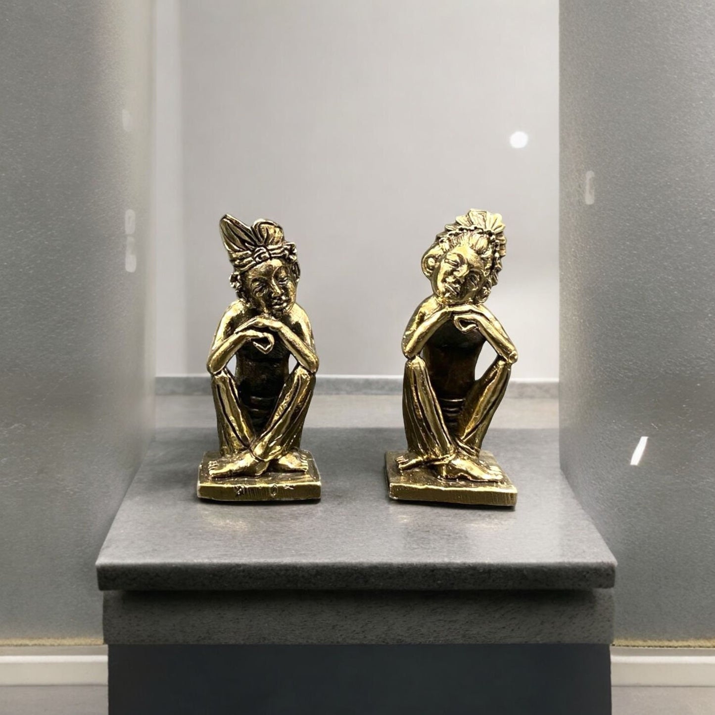 Balinese Couple Brass figurine