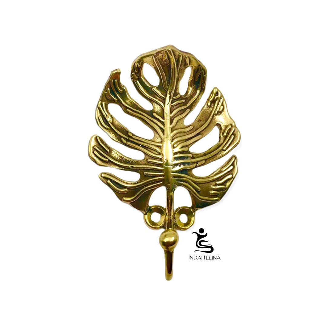 Leaf and Pineapple Brass Hook