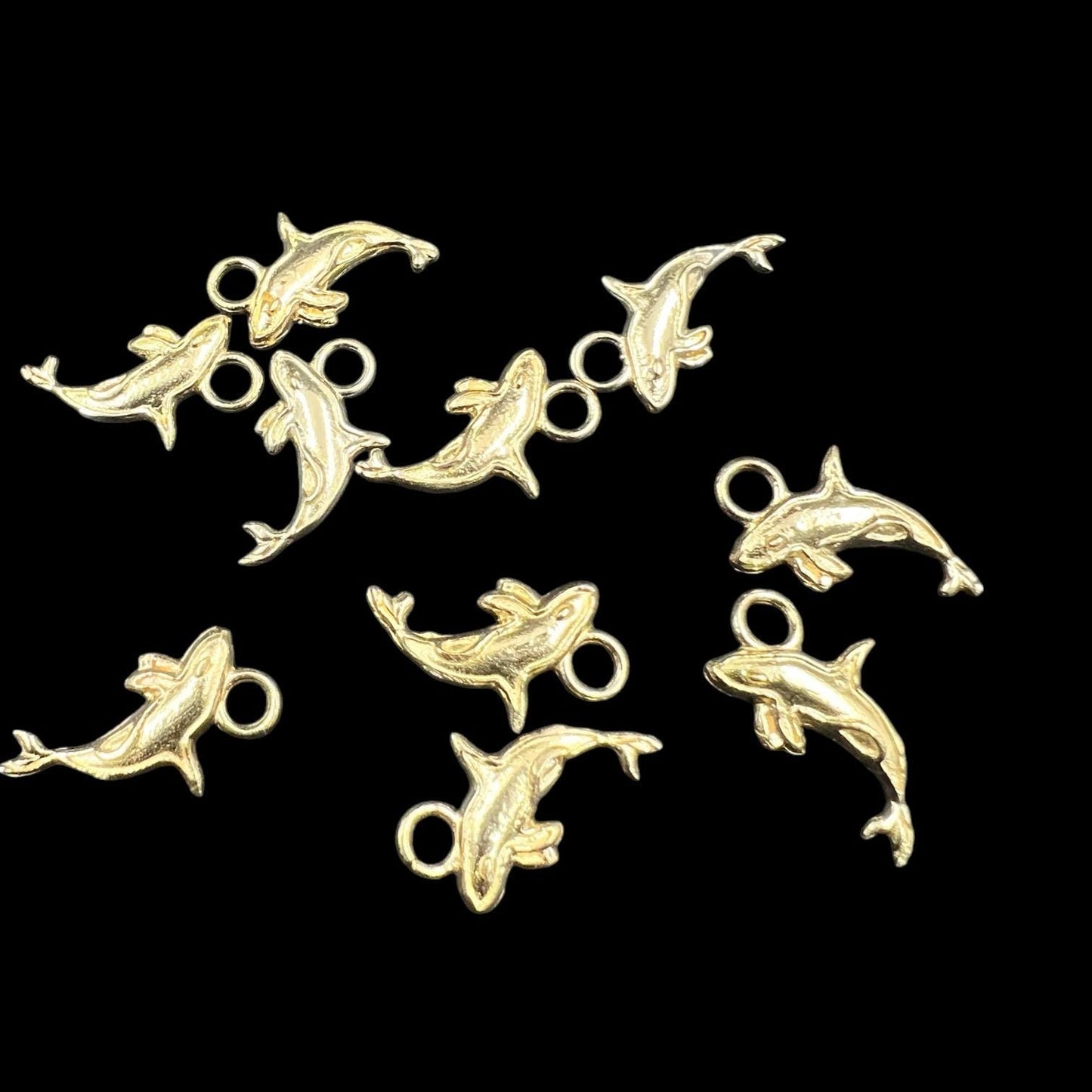 10 pcs brass charm sea horse