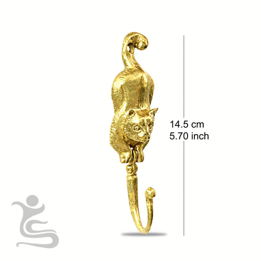 Cat decorative  Brass Hook