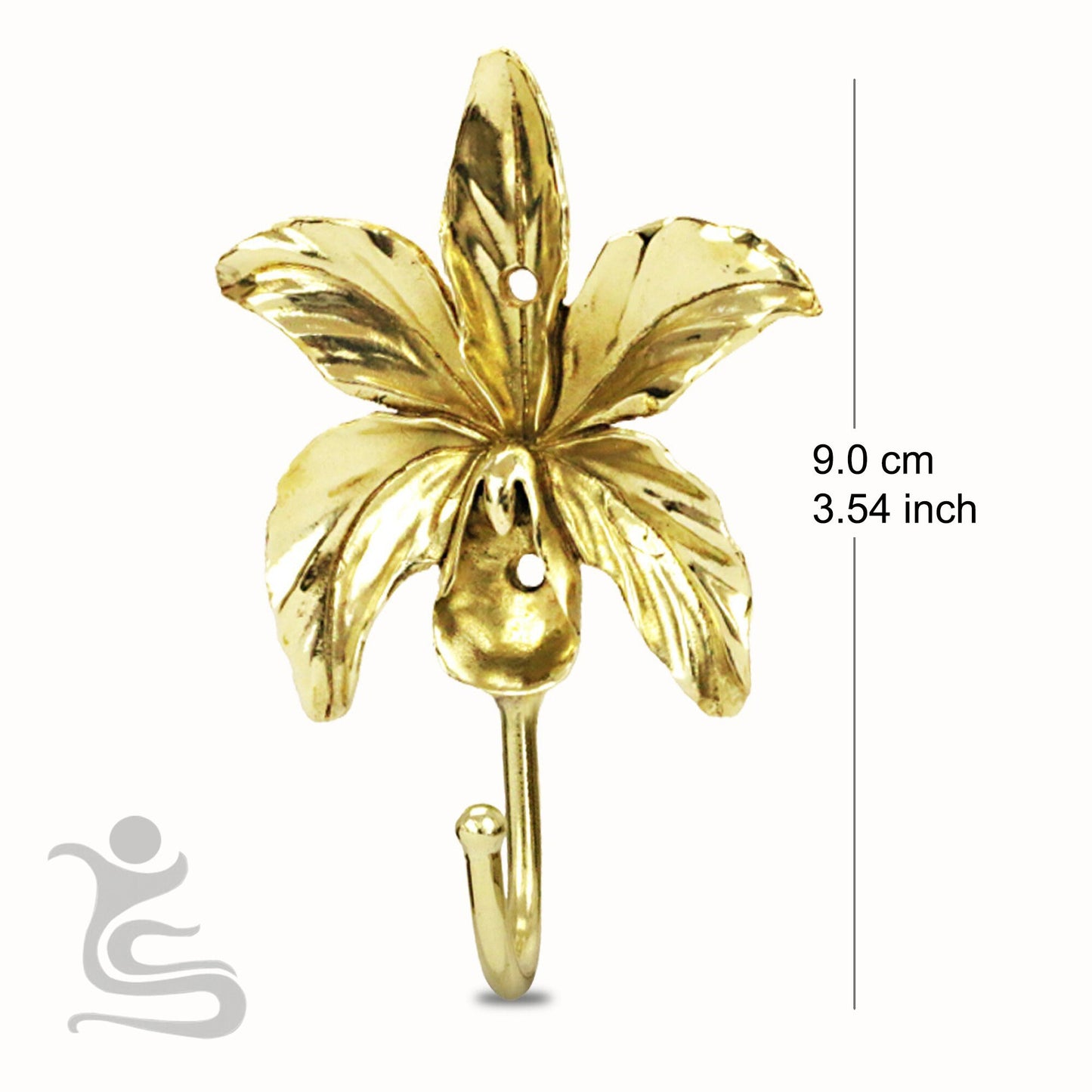 Leaf and flower Brass Hook